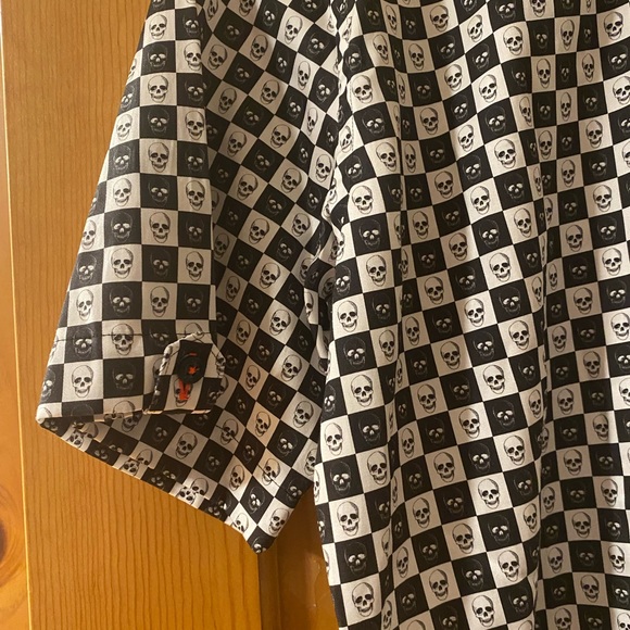 SHIRT NEW Maceoo Gallileo gingham skull Luxe Paris L - Picture 5 of 14